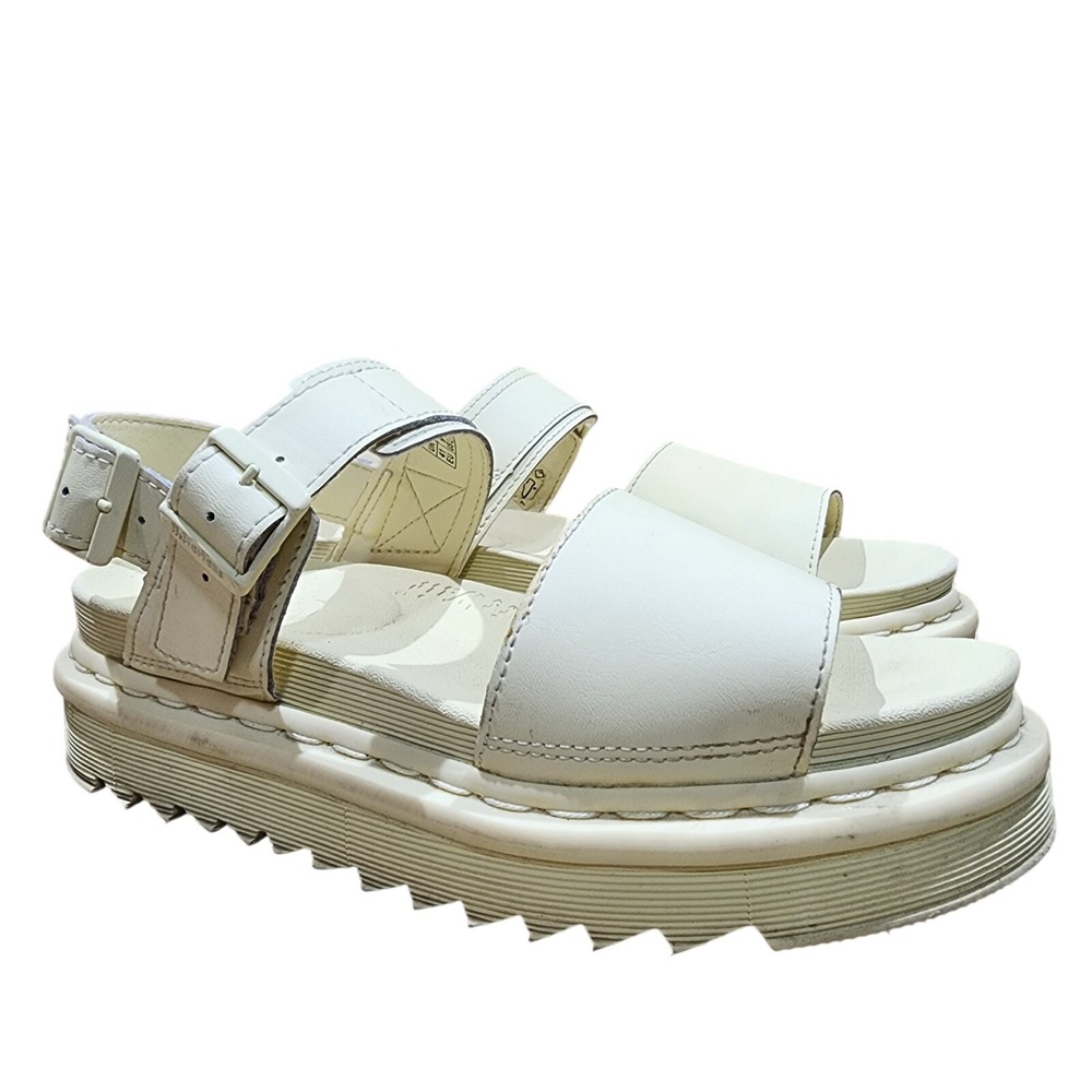Dr Martens Voss Mono Women's Light Yellow Leather Sandals size US 9 Perfect Cond